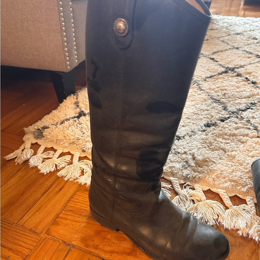 Frye Dark Leather Riding Boots